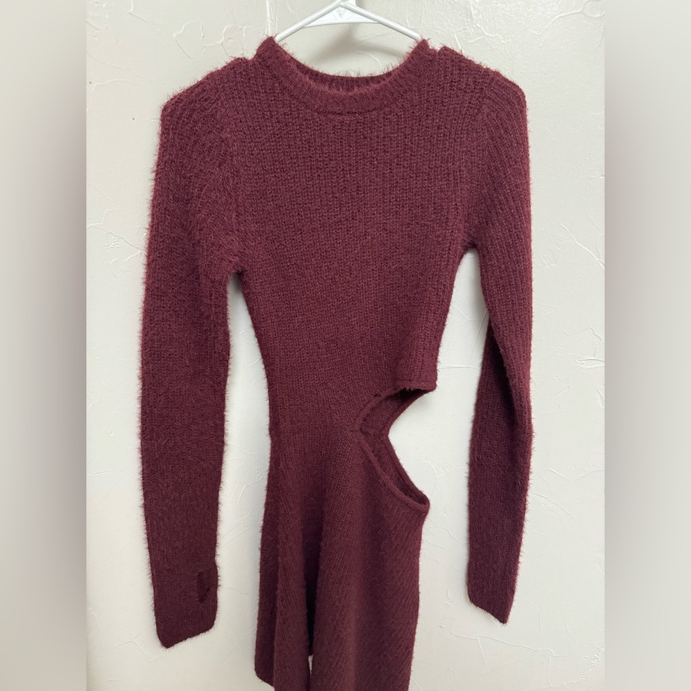 New AFRM long sleeve sweater dress with side hole and thumb holes